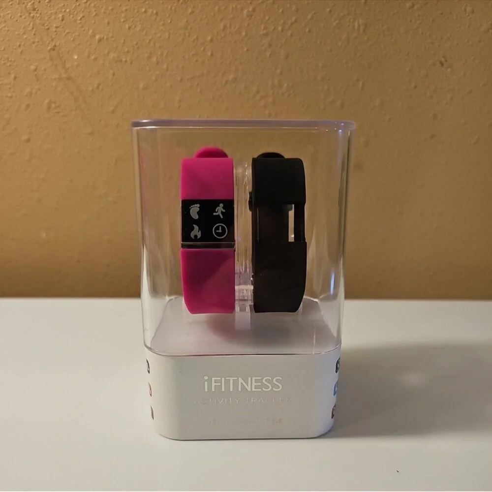 iFITNESS Ladies Exercise Watch Set Pedometer Activity Tracker Hot Pink / Black